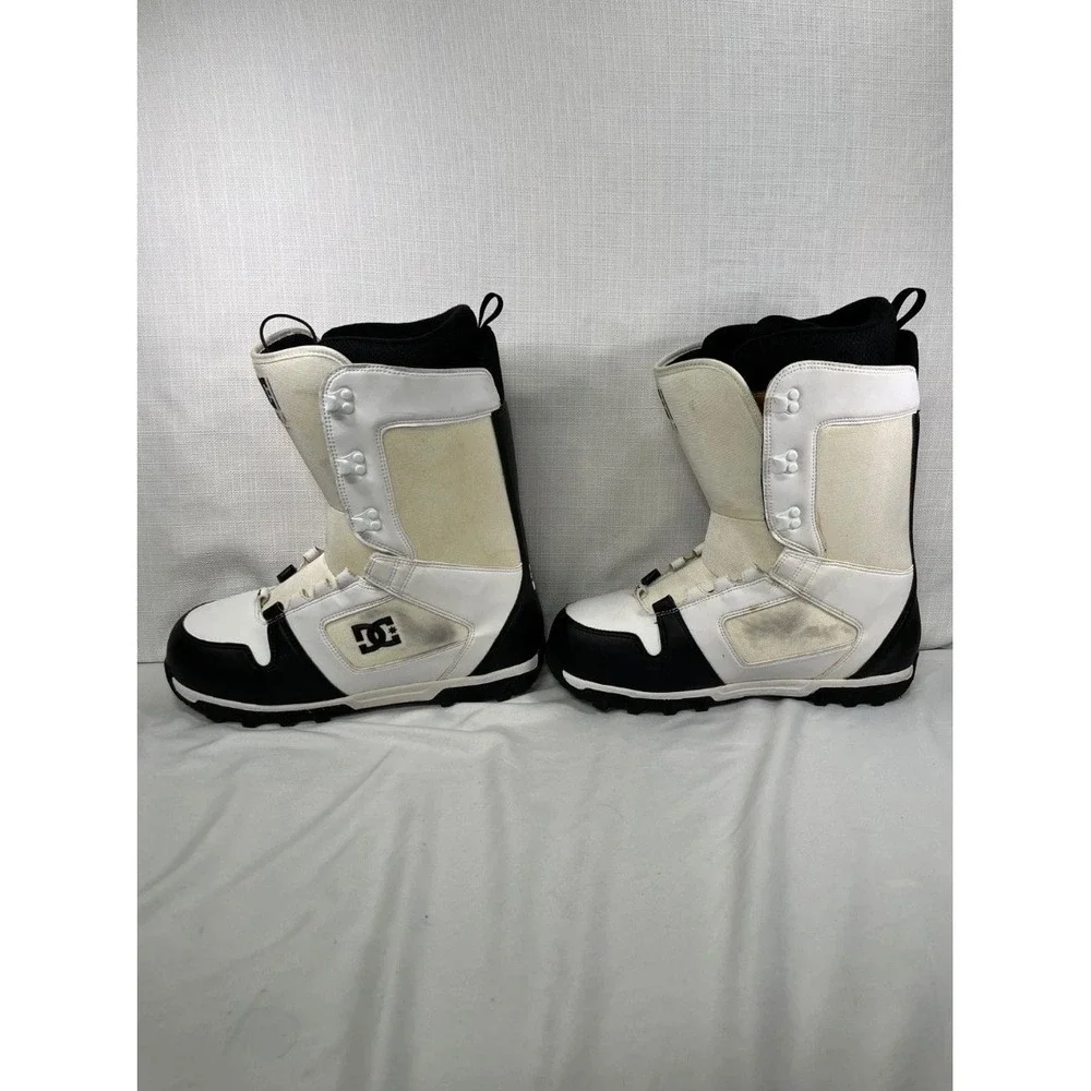 DC Phase 2011 Snowboard Boots Mens 12 White Black 302797 Lace Up Sport Winter